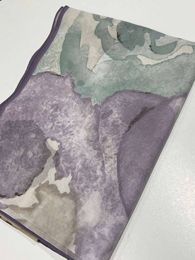 Premium Karaca Tie Dye Flower 120cm Crepe Square Hijab