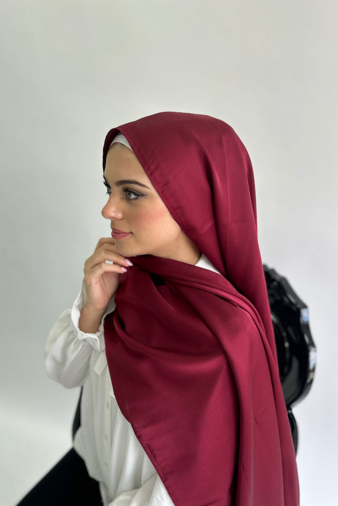 Grain Satin Long Hijab