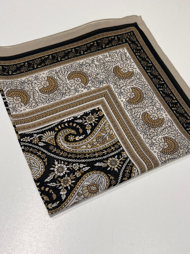 Premium Karaca Paisley Flower 120cm Crepe Square Hijab