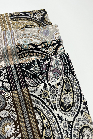 Premium Karaca Paisley Flower 120cm Crepe Square Hijab