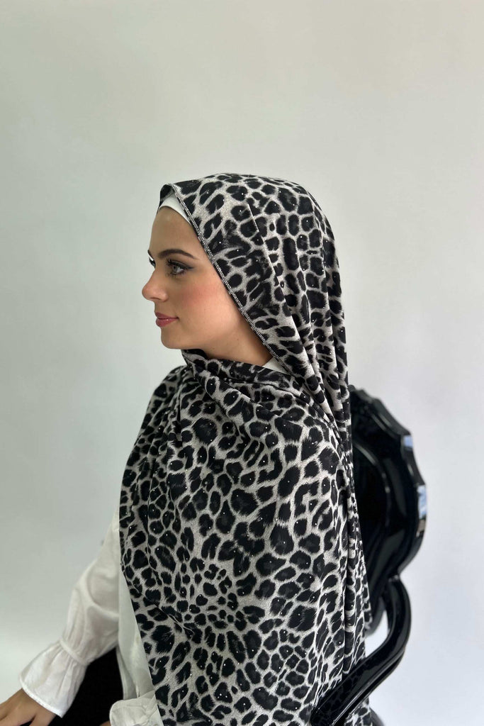 Sharif Luxury Print Diamante Chiffon Long Hijab- 7 Patterns