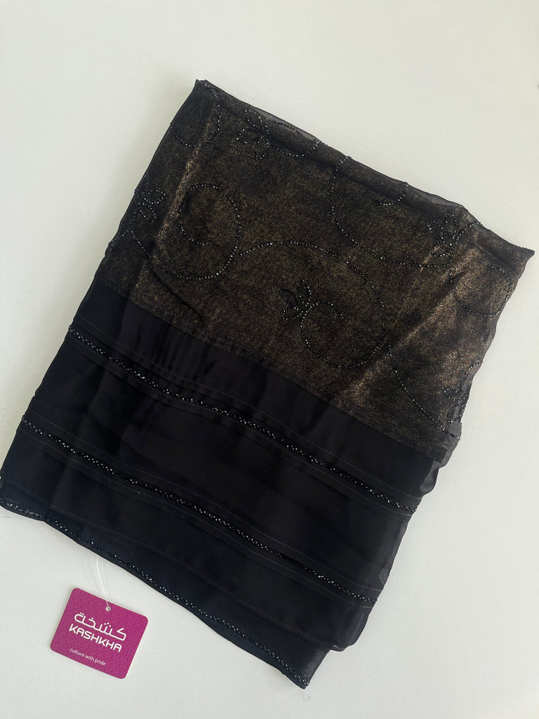 Khashkha Shimmering Swirls Diamante Long Chiffon Hijab