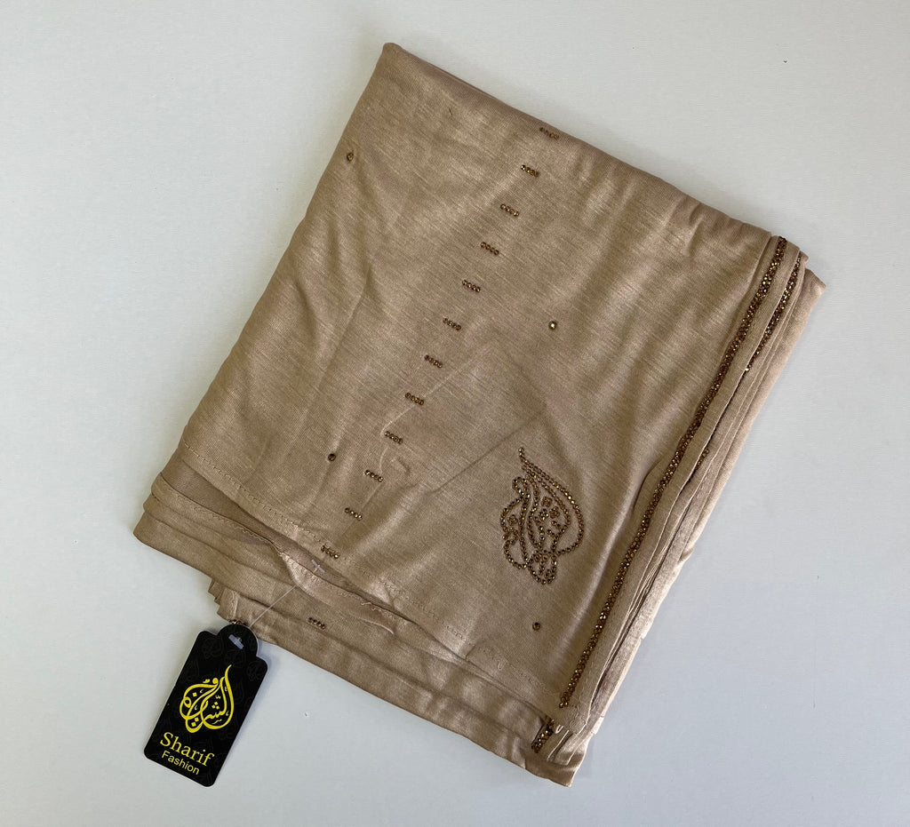 Sharif Line Accent Diamante Jersey Long Hijab