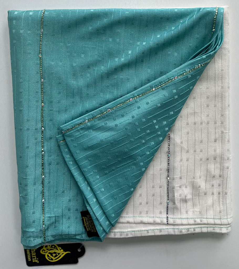 Sharif Ombre Striped Diamante Long Jersey Hijab