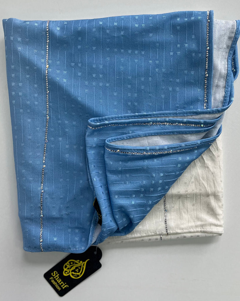 Sharif Ombre Striped Diamante Long Jersey Hijab