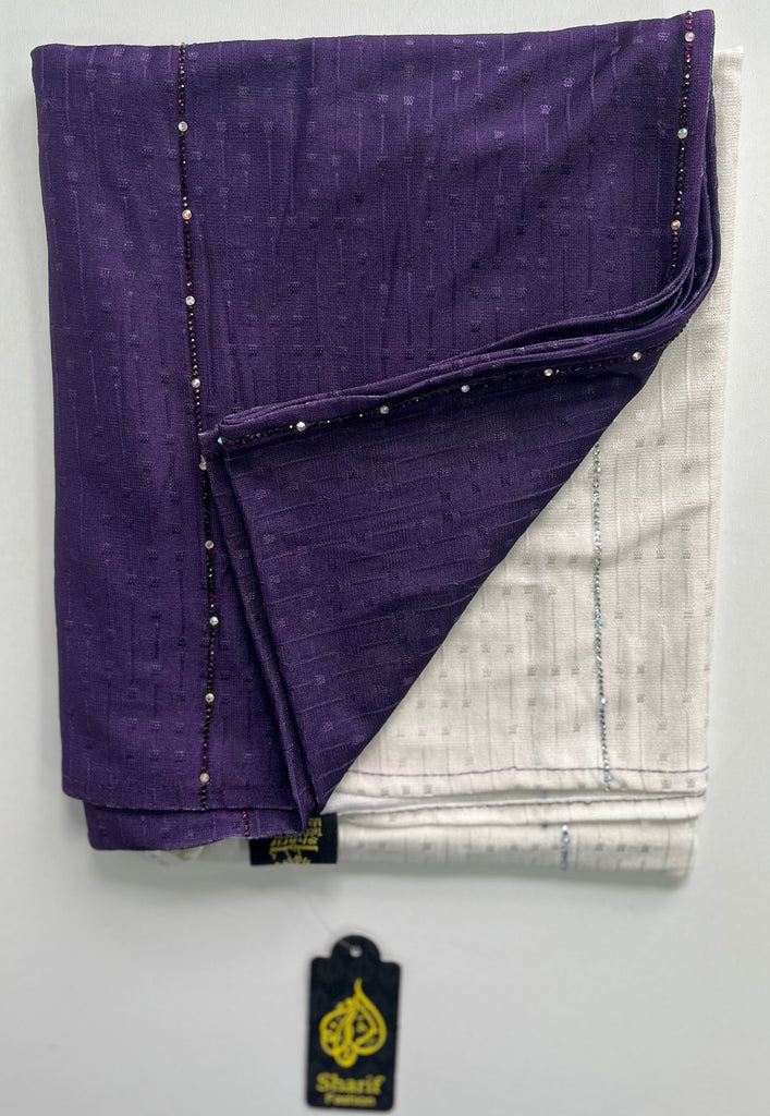 Sharif Ombre Striped Diamante Long Jersey Hijab