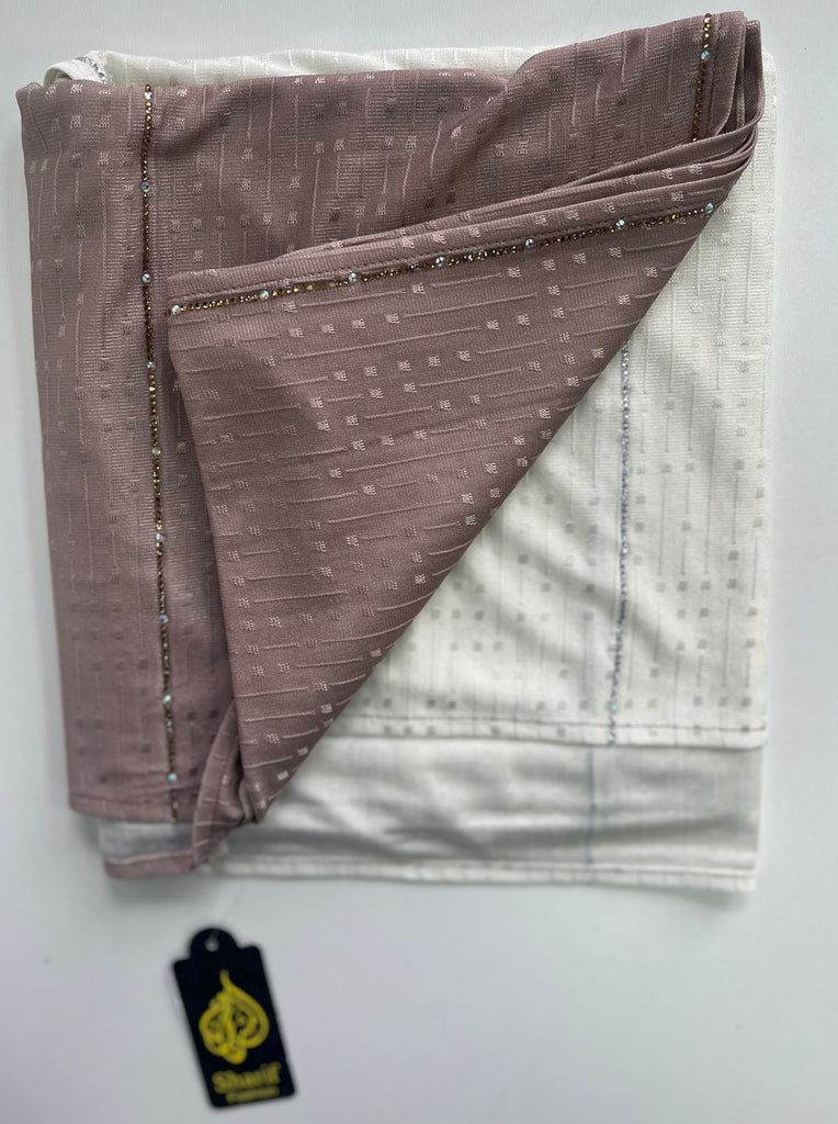 Sharif Ombre Striped Diamante Long Jersey Hijab