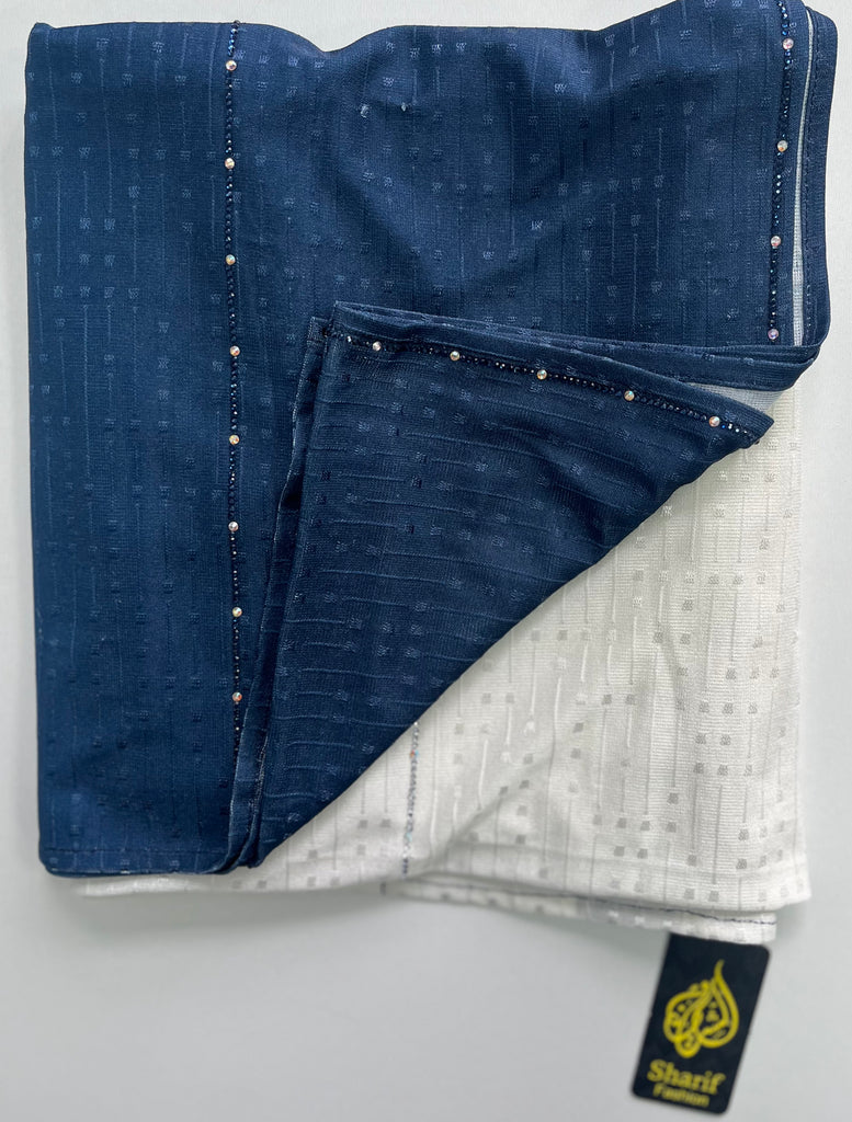 Sharif Ombre Striped Diamante Long Jersey Hijab