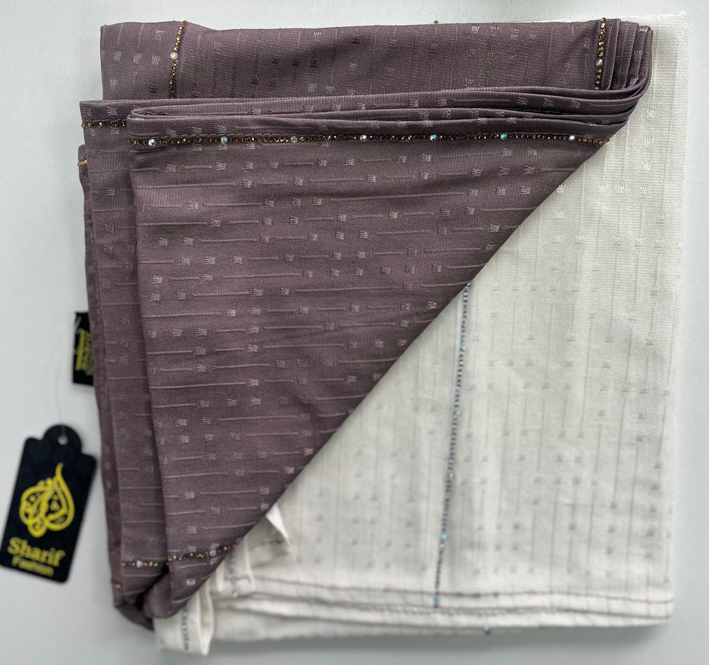 Sharif Ombre Striped Diamante Long Jersey Hijab