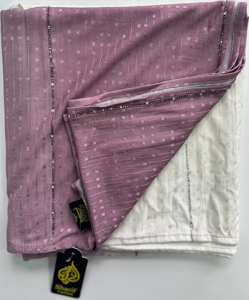 Sharif Ombre Striped Diamante Long Jersey Hijab