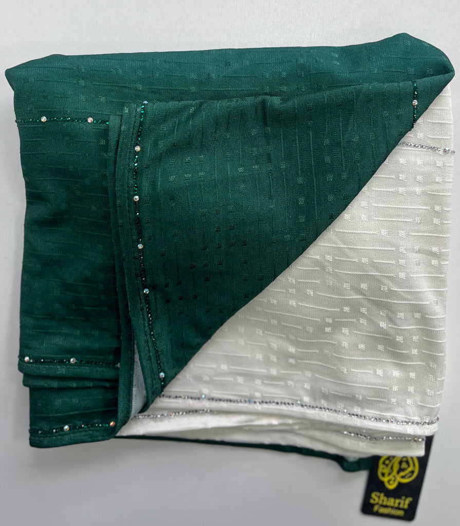 Sharif Ombre Striped Diamante Long Jersey Hijab