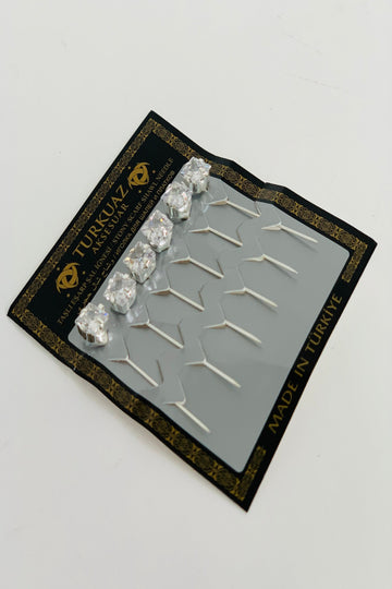 6x Diamante Crystal Pins