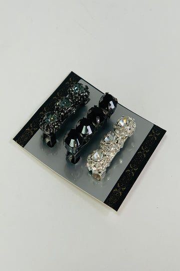 Luxury Diamante Crystal Pins - 3Pcs Set