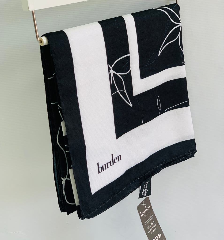 Premium 100cm Square Burden Silky Pattern Hijab