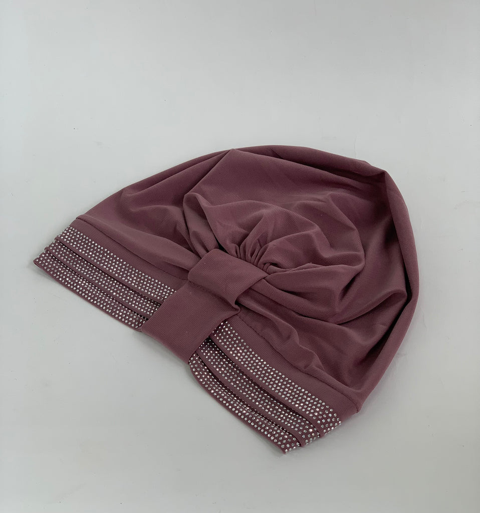 Striped Embellished  Turban