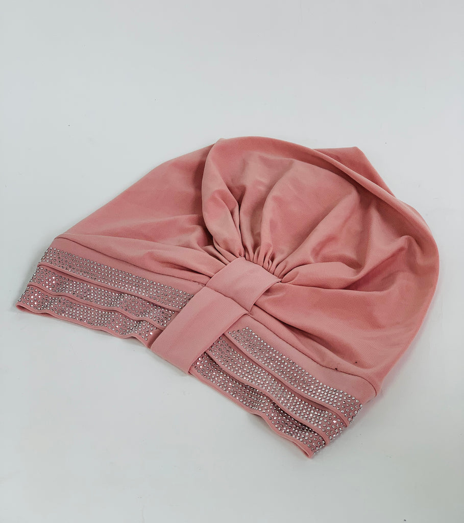 Striped Embellished  Turban