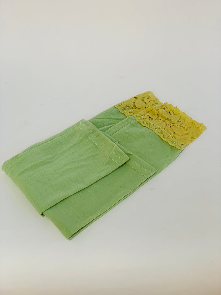 Lace trimmed Sleeves 14"