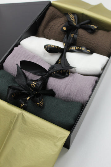 Premium Viscose Crinkle Hijab Gift Set (3b) - Forest