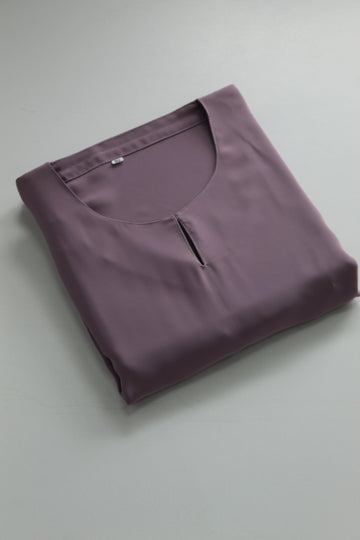Lilac Premium Plain Nidha Closed Abaya With Pocket (Elastic Sleeves)