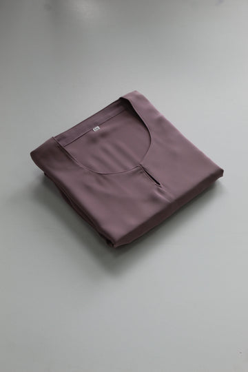 Lilac Premium Plain Closed Abaya With Pocket (Wide Sleeves)