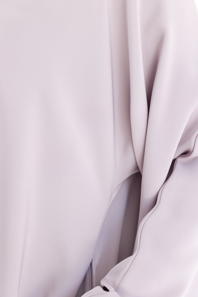 Deep Taupe Closed Abaya – Premium Plain Design with Pocket and Wide Sleeves