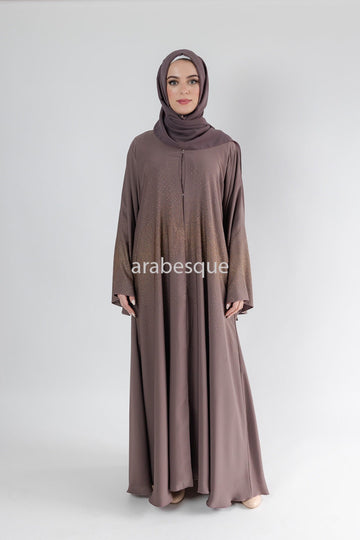 Luxury Nida Embellished Open Abaya with wide Sleeve