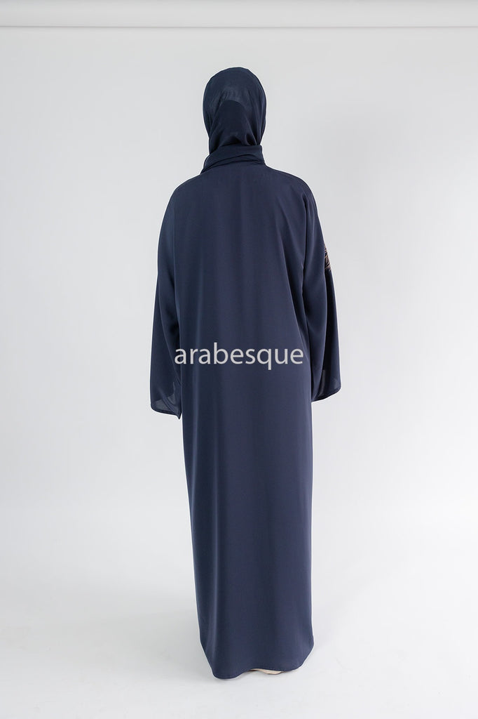 Premium Leaf Embroidered Open Abaya