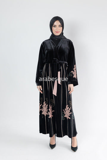Hamsa Velvet Abaya