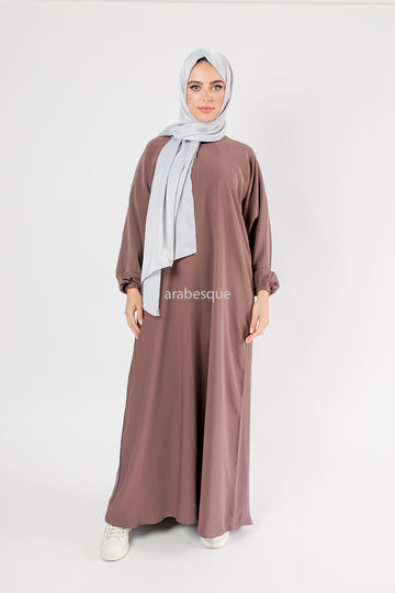 Premium Plain Closed Abaya With Pocket (Elastic Sleeves) 10 Colours