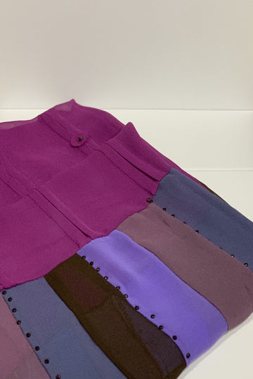 Purple multicolour stripe Hijab