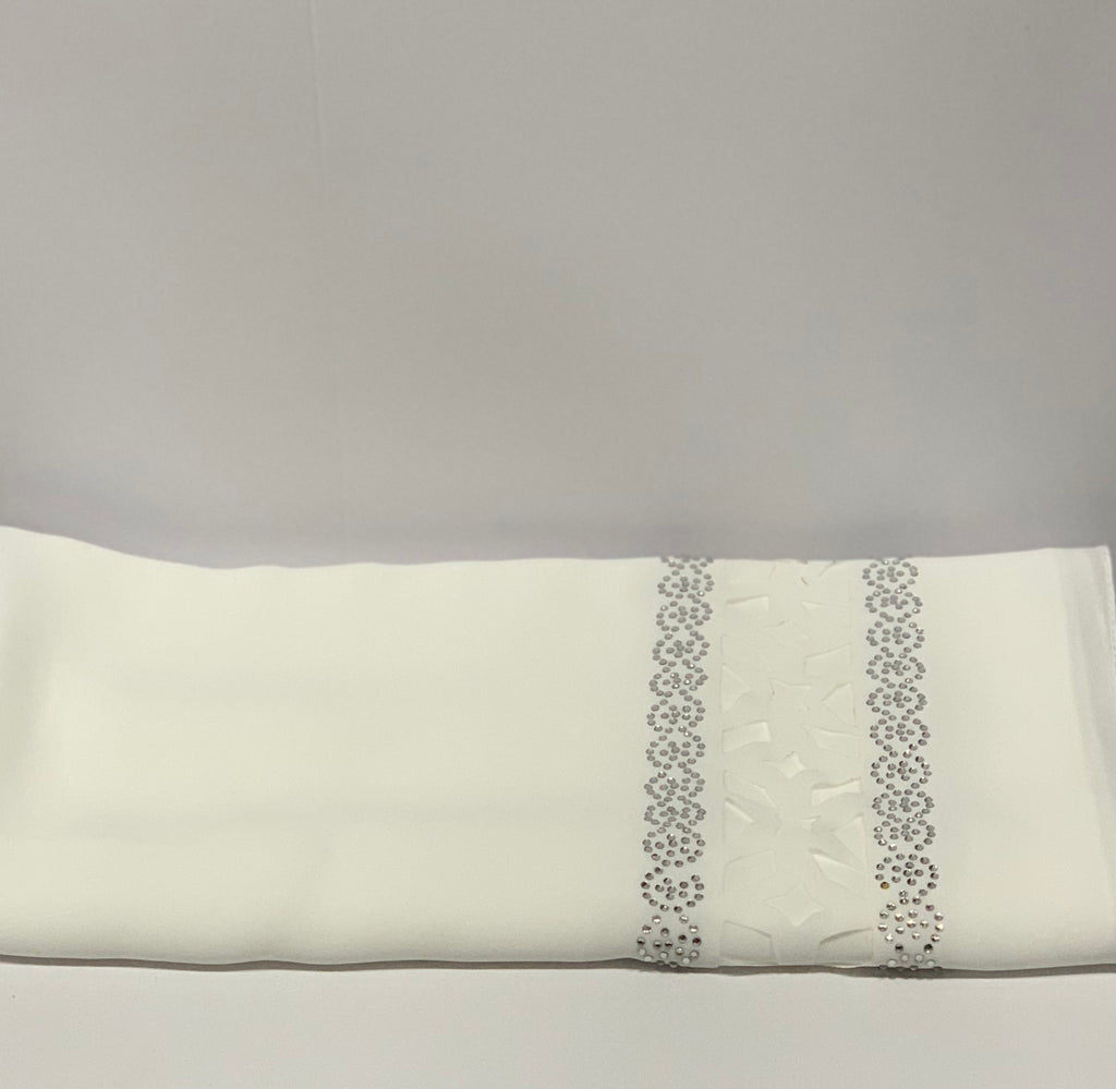 Premium Karaca 110cm Square Diamante Laser Cut Edge Hijab