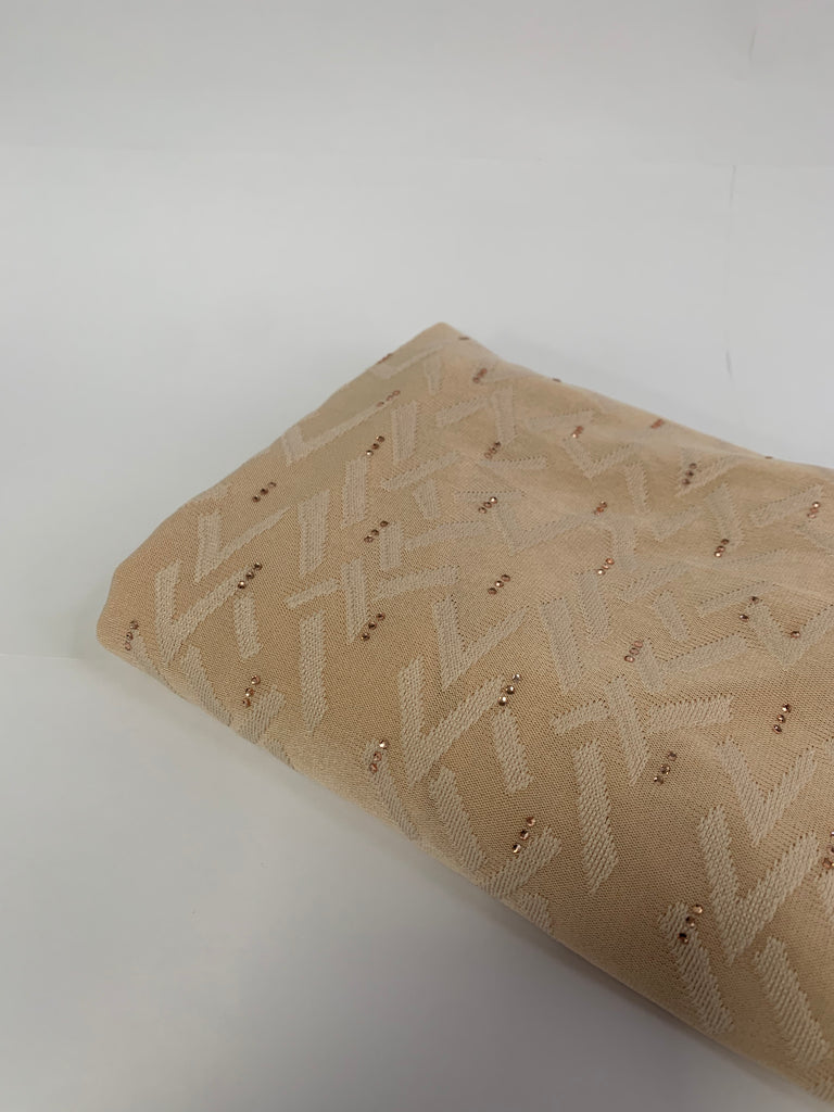 Kashkha All-in-one  Geometric Pattern Diamante Jersey Hijab