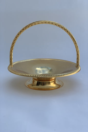 Gold Effect Polished 33 cm Serving Basket