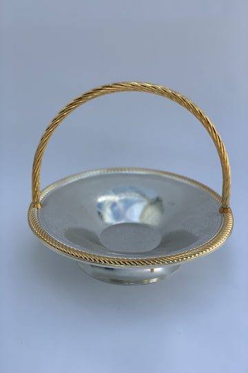 Silver/Gold Effect Polished 33 cm Serving Basket