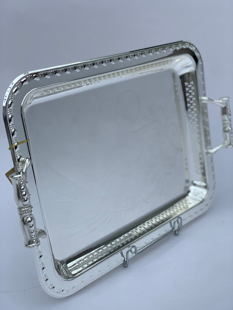 Rectangle Silver Polished Tray Stye 1