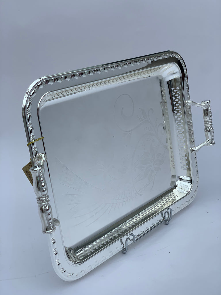 Rectangle Silver Polished Tray Stye 1