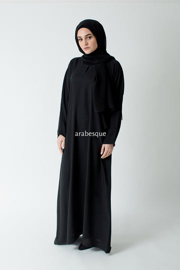 Black Internet Cloth Abaya (No Pocket, With Pocket, Zip)