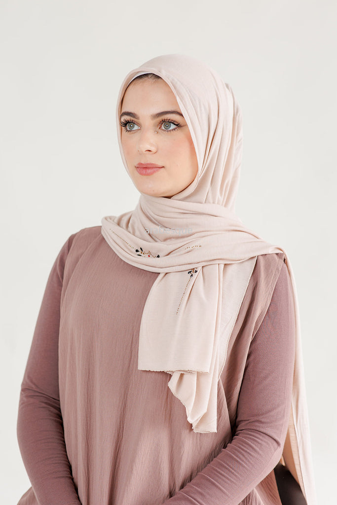 Peony Diamante Jersey Hijab