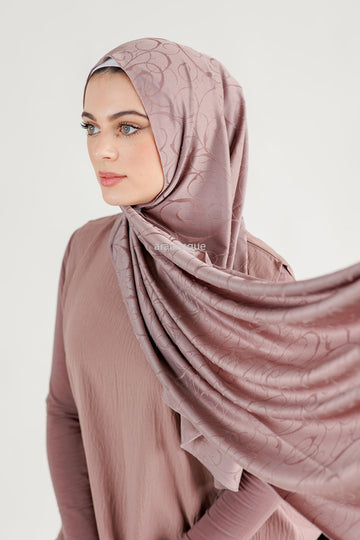 Floral Threaded Jersey Hijab