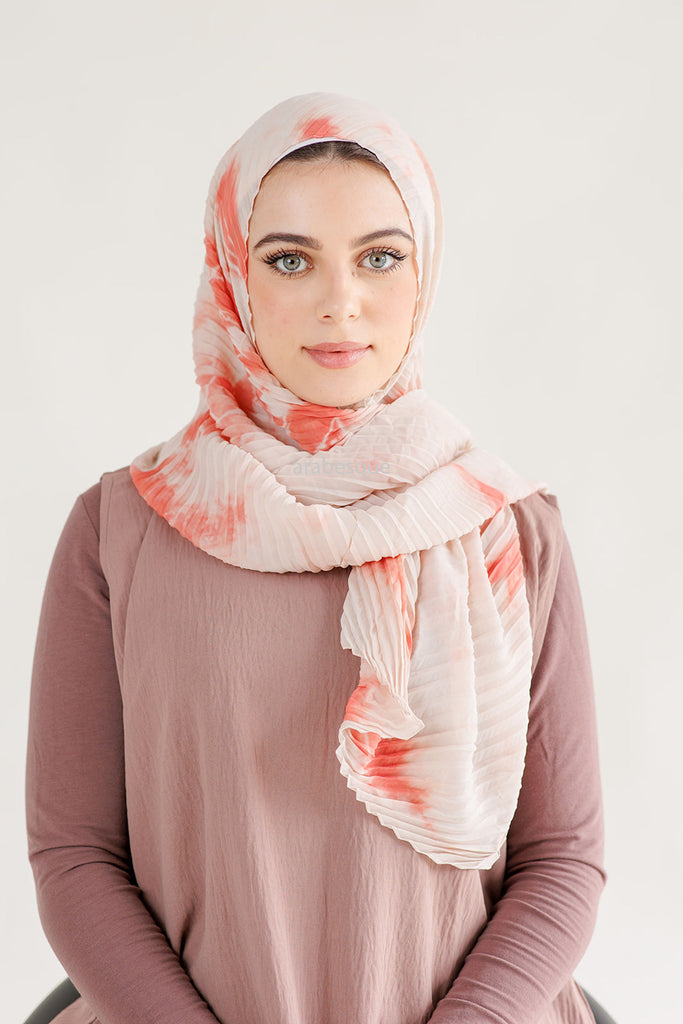 KashkhaTie Dye Pleated Hijab