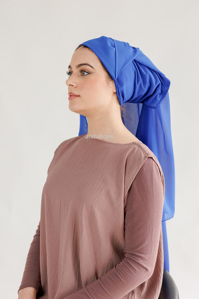 All-in-one Instant chiffon with tube Underscarf Hijab