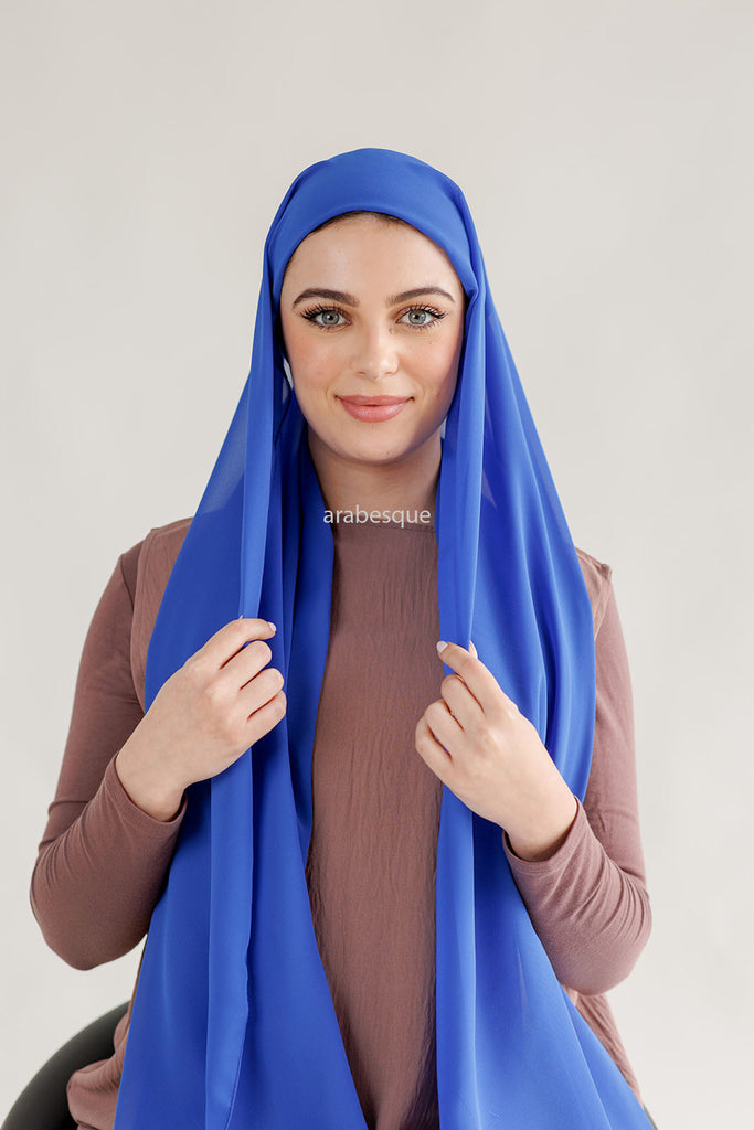All-in-one Instant chiffon with tube Underscarf Hijab