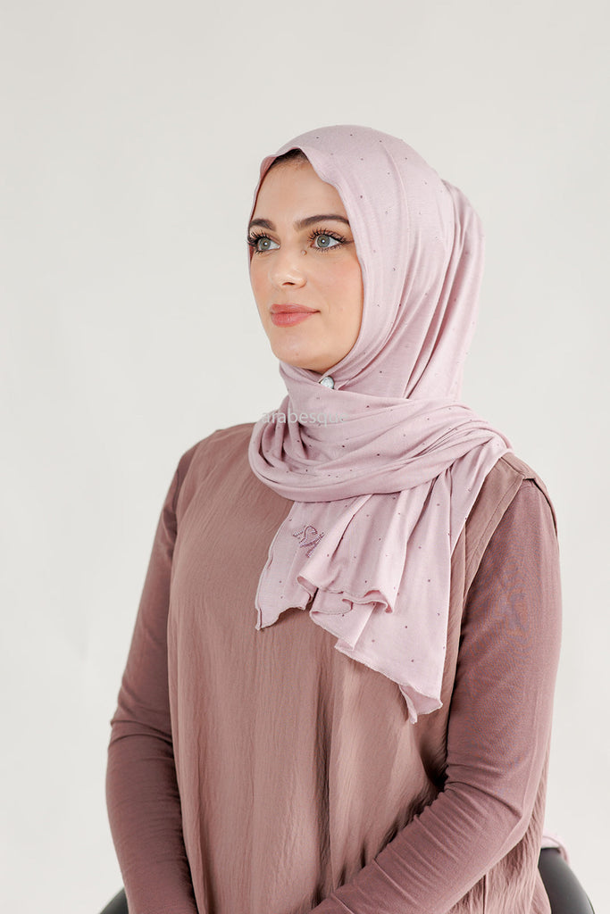 Kashkha Spotted Diamante Jersey Hijab