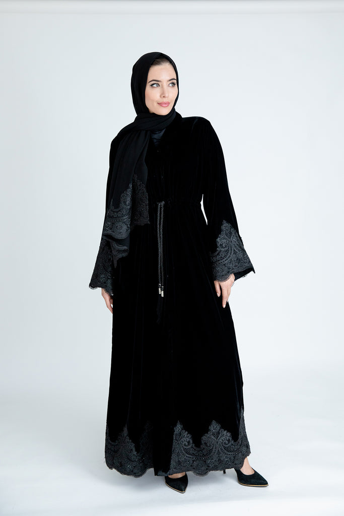 Velvet Abaya Online | Razan Abaya – Arabesque