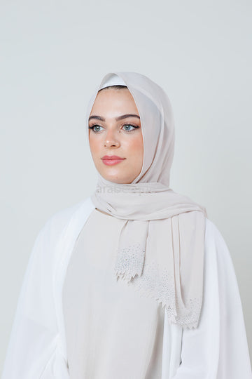 Diamante Laser Cut Chiffon Hijab